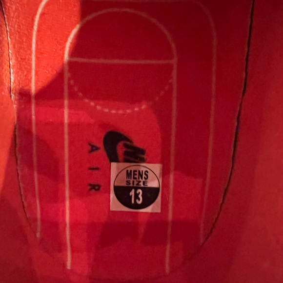 MENS AIR FORCE 1 '07 LV8 EMB. White & orange leather. - Picture 7 of 8